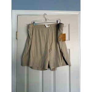 Coastal Swell Men’s Big and Tall Swim Trunks 4XL Khaki